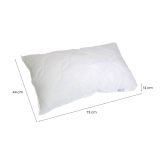 Set di 2 guanciali Salvia, Made in Italy, 73x44 h14 cm, Bianco