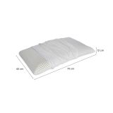 Set di 2 guanciali Timo, Made in Italy, 70x40 h12 cm, Bianco
