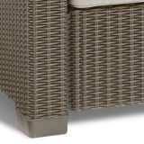 Set di 2 poltrone da esterno Arsizio, Poltroncina da giardino, Seduta outdoor, Poltrona per esterni, 83x68 h72 cm, Tortora