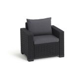 Set di 2 poltrone da esterno Miramichi, 83x68 h72 cm, Antracite