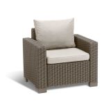 Set di 2 poltrone da esterno Miramichi, 83x68 h72 cm, Tortora