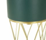 Set di 2 portavasi Rangitikei, Complemento d'arredo, Articolo decorativo, Accessorio d'arredo, 23x23 h70 cm, Verde e Oro