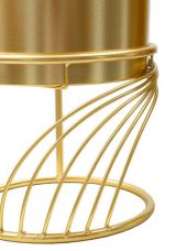 Set di 2 portavasi Sauri, 23x23 h36 cm, Oro