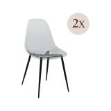 Set di 2 sedie casual in plastica fume - Amstrong