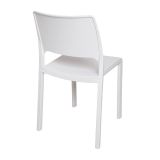 Set di 2 sedie da esterno Ancona, Seduta da giardino, Per indoor o outdoor, Impilabile, Made in Italy, 47x53 h82 cm, Bianco