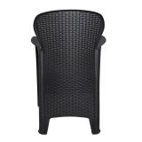 Set di 2 sedie da esterno Como, Seduta da giardino, Per indoor o outdoor, Con braccioli, Made in Italy, 59x57 h86 cm, Antracite