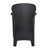 Set di 2 sedie da esterno in plastica antracite - Amilton
