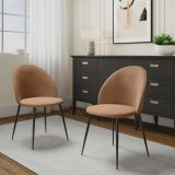 Set di 2 sedie design imbottite in velluto beige - Achito