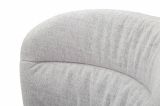 Set di 2 sedie imbottite in tessuto nero e grigio - Leo