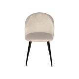 Set di 2 sedie imbottite in velluto grigio chiaro - Achito