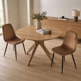 Set di 2 sedie soggiorno imbottite in velluto beige - Arter