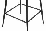 Set di 2 sgabelli Bobbio, Seggiola alta, Sedia senza schienale, Seduta regolabile, 55x55 h109 cm, Nero e Grigio