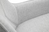 Set di 2 sgabelli Bobbio, Seggiola alta, Sedia senza schienale, Seduta regolabile, 55x55 h109 cm, Nero e Grigio