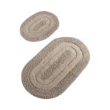 Set di 2 tappeti da bagno Cape Girardeau, 100x60 cm, Beige