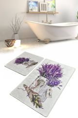 Set di 2 tappeti da bagno Greenville, 100x60 cm, Multicolore