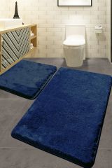 Set di 2 tappeti da bagno Jeffersonville, 100x60 cm, Blu