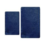 Set di 2 tappeti da bagno Jeffersonville, 100x60 cm, Blu