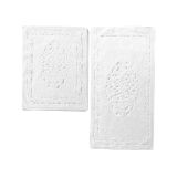 Set di 2 tappeti da bagno Medford, 100x60 cm, Bianco