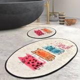 Set di 2 tappeti da bagno Pekin, 100x60 cm, Multicolore