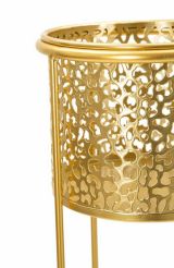 Set di 2 vasi Boltiere, Complemento d'arredo, Articolo decorativo, Accessorio d'arredo, Oro, 17x17 h46 cm