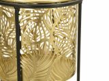 Set di 2 vasi Dore, 17x17 h45 cm, Nero e Oro