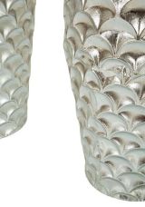 Set di 2 vasi Premezzo, 37x37 h92 cm, Argento