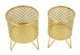 Set di 2 vasi Vif, 16x16 h20 cm, Oro