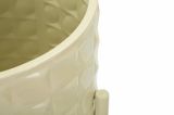 Set di 3 portavasi Cisterna, 36x36 h57 cm, Crema