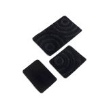 Set di 3 tappeti da bagno Bedford, 100x60 cm, Nero