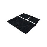 Set di 3 tappeti da bagno Elkhart, 100x60 cm, Blu esotico