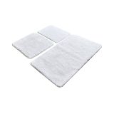 Set di 3 tappeti da bagno Frankfort, 100x60 cm, Bianco