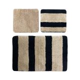 Set di 3 tappeti da bagno Westlake, 100x60 cm, Linee sofisticate