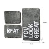Set di 3 tappeti da bagno Westlake, 100x60 cm, Stile motivazionale