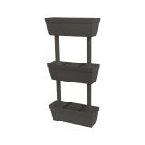 Set di 3 vasi Aldunga, 49x22h16 cm, Antracite