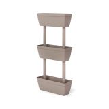 Set di 3 vasi Aldunga, 49x22h16 cm, Tortora