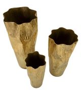 Set di 3 vasi Frentano, 41x39 h83 cm, Oro