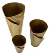 Set di 3 vasi Morrone, 39x42 h75 cm, Oro
