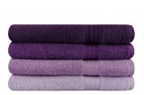 Set di 4 asciugamani Urbandale, 70x140 cm, Viola