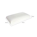 Set di 4 guanciali Basilico, Made in Italy, 70x40 h16 cm, Bianco
