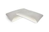 Set di 4 guanciali Brandico, Cuscino per letto, Poggiatesta imbottito, Cuscinetto per camera da letto, Made in Italy, 70x40 h12 cm, Bianco