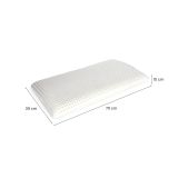 Set di 4 guanciali Breme, Cuscino per letto, Poggiatesta imbottito, Cuscinetto per camera da letto, Made in Italy, 70x39 h10 cm, Bianco
