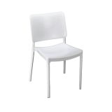 Set di 4 sedie da balcone impilabili bianco - Cirebon