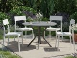 Set di 4 sedie da cortile impilabili bianco - Dumai