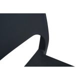 Set di 4 sedie da esterno Ancona, Seduta da giardino, Per indoor o outdoor, Impilabile, Made in Italy, 47x53 h82 cm, Antracite
