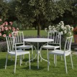 Set di 4 sedie da esterno anti sole bianco - Batam
