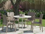 Set di 4 sedie da esterno Blitar, 57x53 h83 cm, Tortora