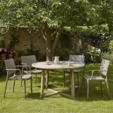 Set di 4 sedie da esterno Bontang, 57x48 h81 cm, Tortora