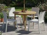 Set di 4 sedie da esterno comode bianco - Bogor
