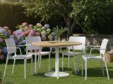 Set di 4 sedie da esterno in plastica bianco - Bontang