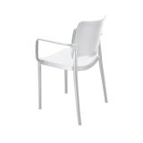 Set di 4 sedie da esterno Lamis, Seggiola da giardino, Seduta outdoor multiuso, Poltrona indoor o outdoor, Made in Italy, 57x48 h81 cm, Bianco